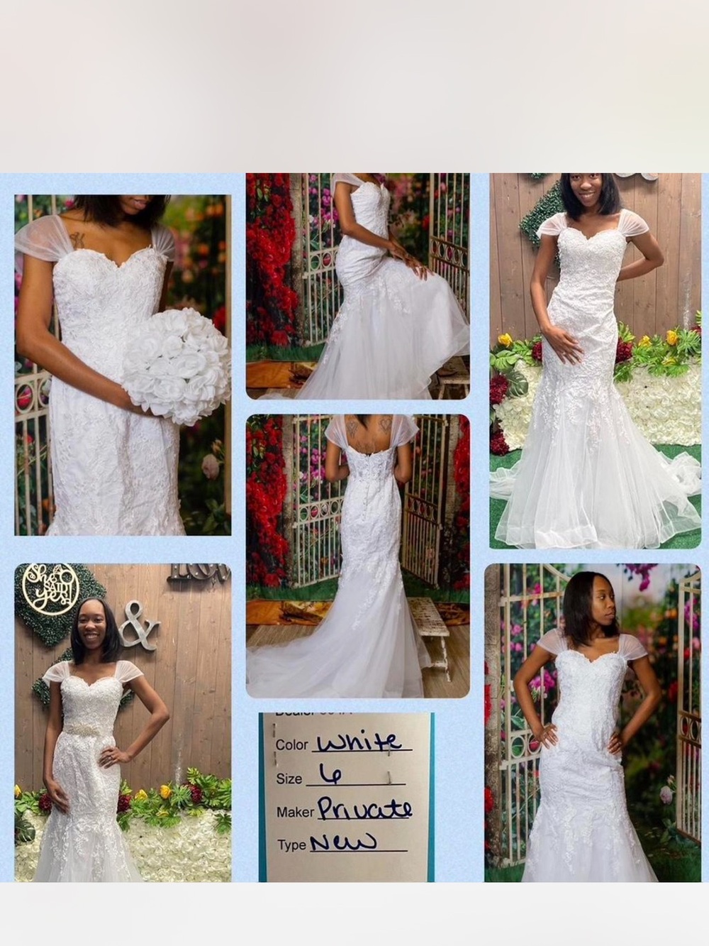 White Lace Mermaid Wedding Dress with Sheer Cap Sleeves